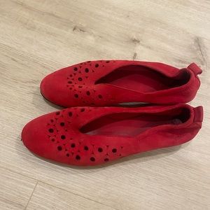 Arche France Red Suede Flats 39 8.5 9